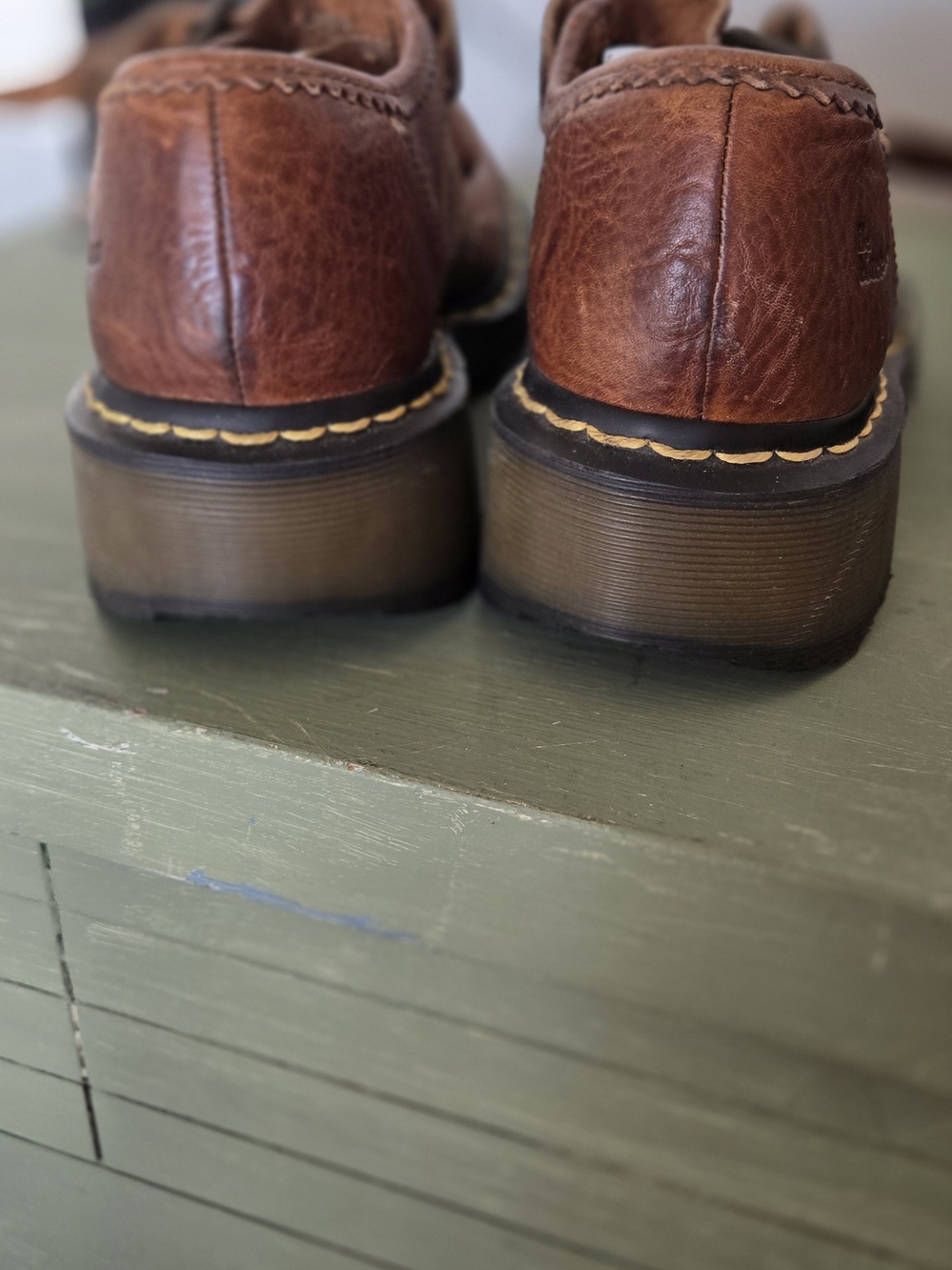 Dr. Martens Brown Leather Double-Strap Mary Jane Flats - Picture 4 of 6
